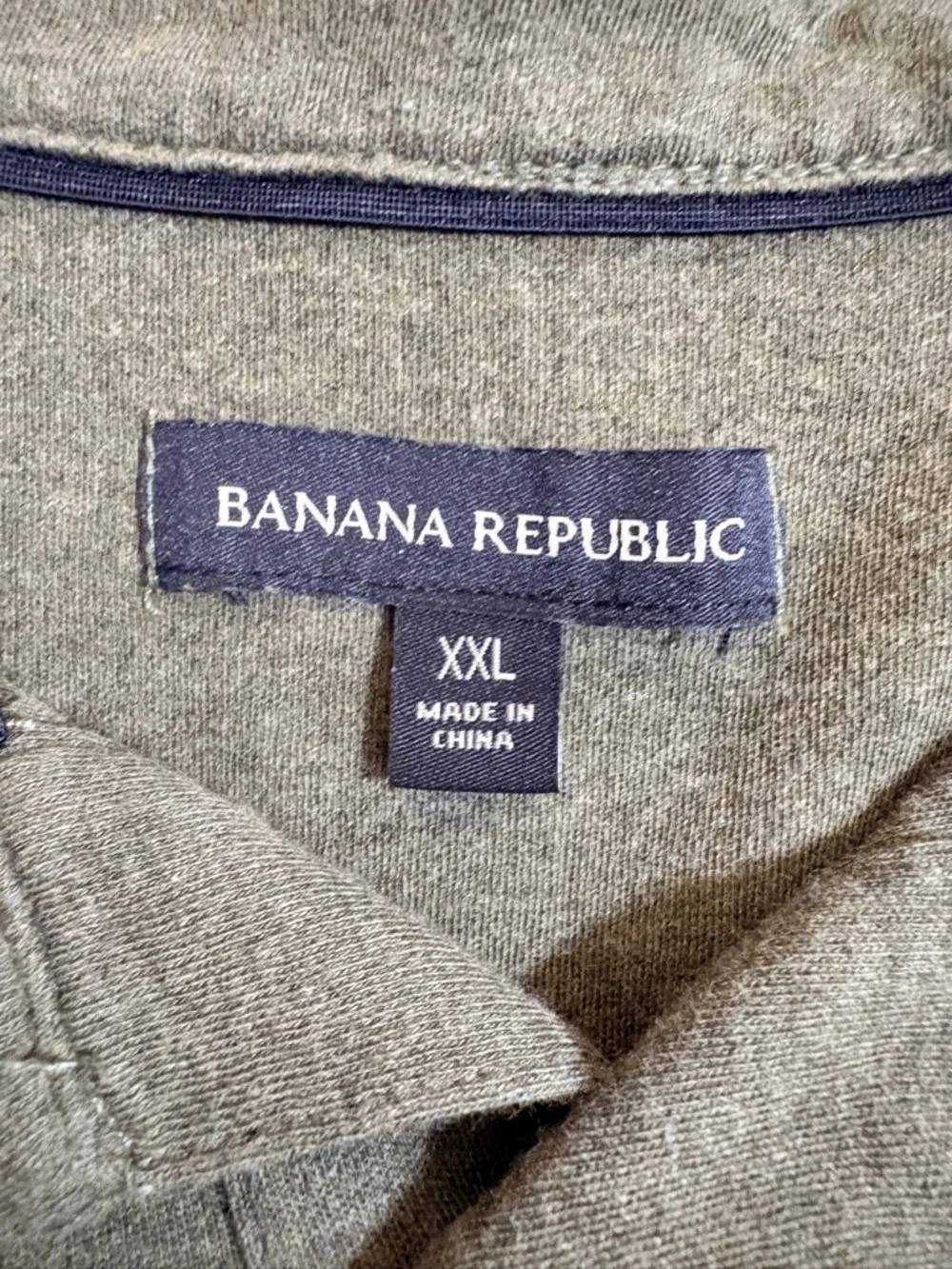 Banana Republic Polo Shirts XXL Lot 2 Green Grey Cotton Short Sleeve Casual